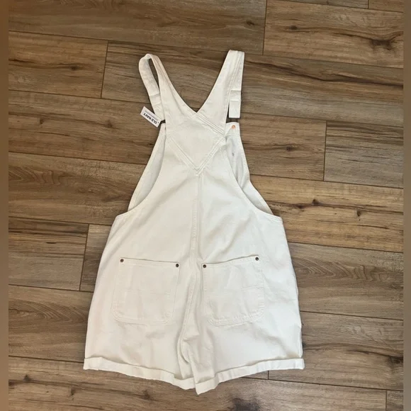 Old Navy White Denim Overalls - Picture 6 of 7